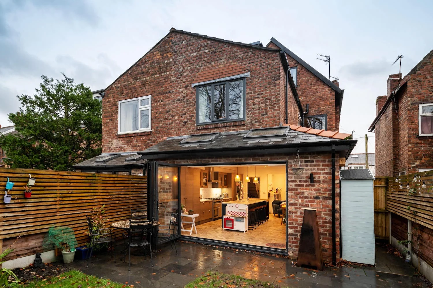 A welcoming kitchen-diner conversion in Chorlton, South Manchester.
